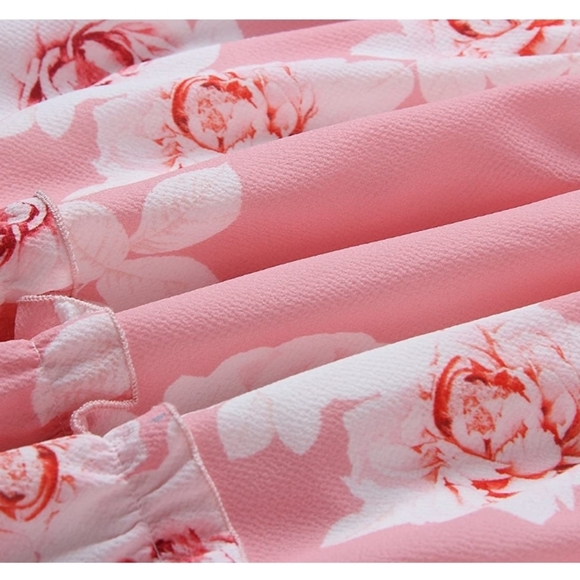 Womens Dress Floral Spaghetti Strap Tie Knot dress - Picture 6 of 6